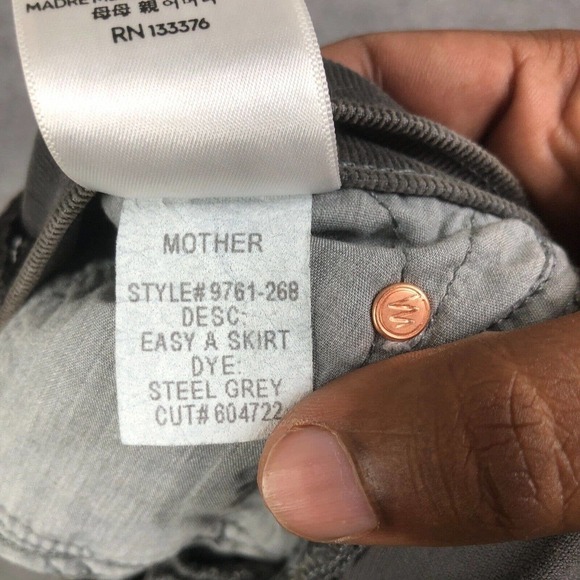 Mother Womens Easy A Skirt Gray Corduroy Size 26 Altered Into Mini Skirt* - Picture 9 of 13